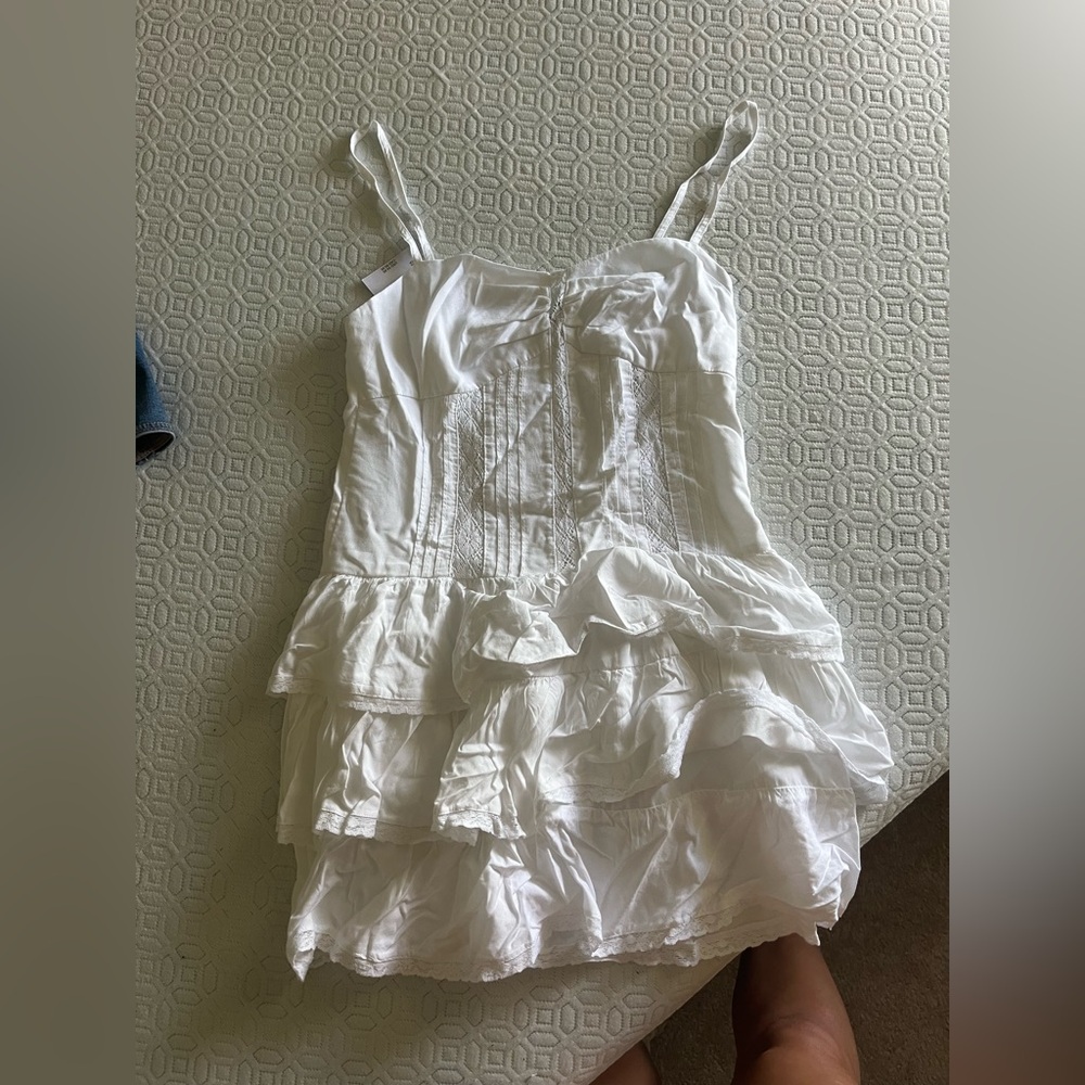 White corset mini dress